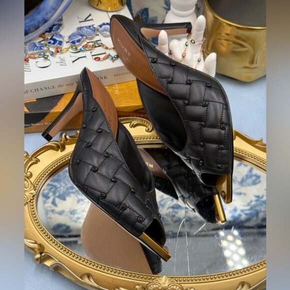 🆕 KURT GEIGER LONDON 🧿 NWOB Regent Crystal Mule Gold Point Heel, Sz 37 US 7 - Picture 14 of 16